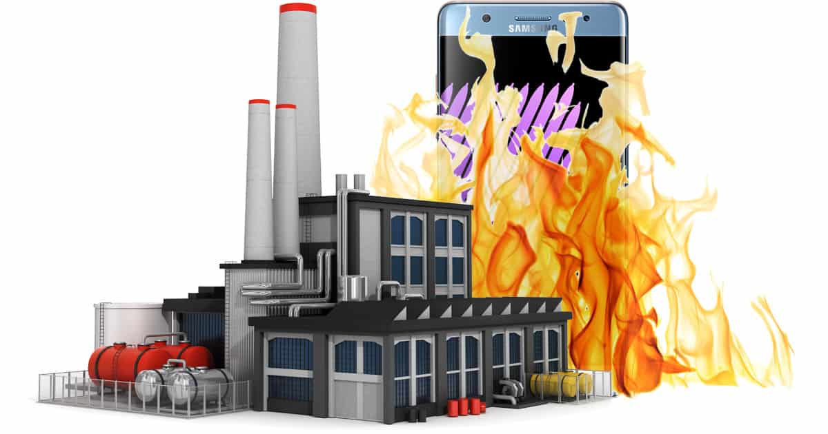 Hello, Irony: Samsung Note 7 Battery Factory Catches on Fire