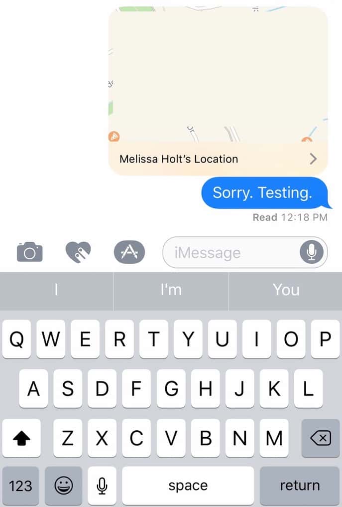 Sharing your location in Messages on the iPhone