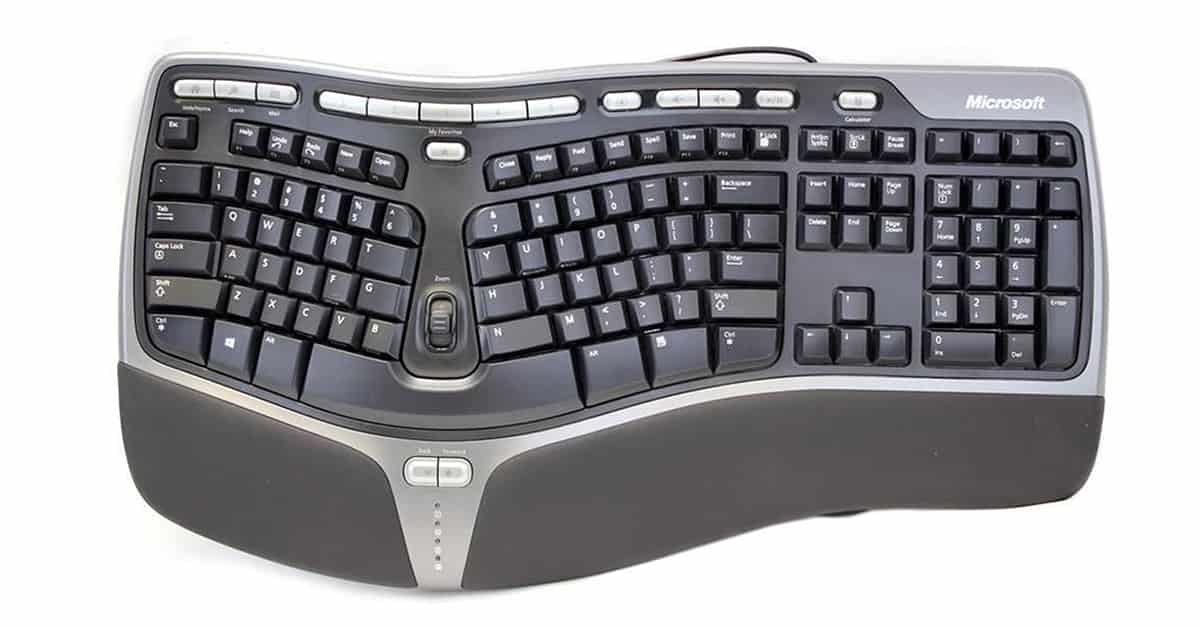 The Microsoft Ergonomic Keyboard 4000 Dr. Mac favors...
