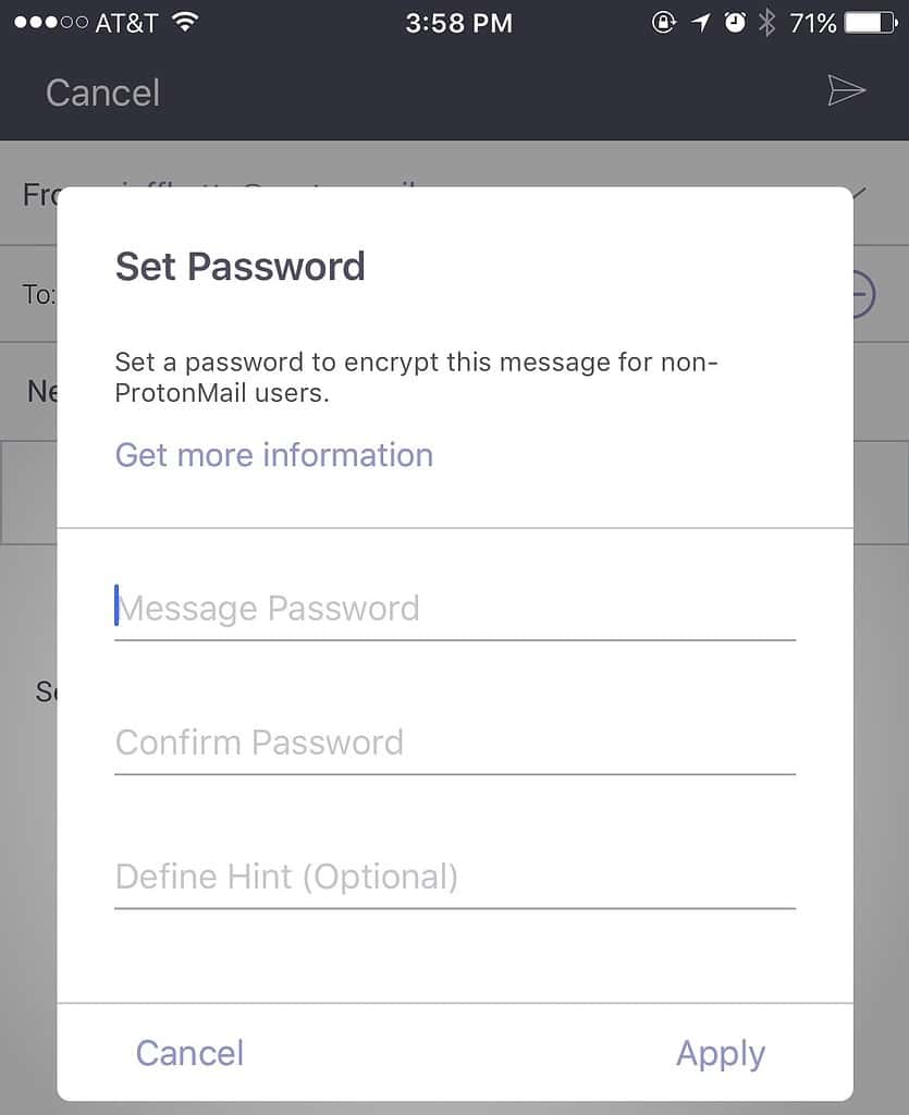 ProtonMail Encryption Password
