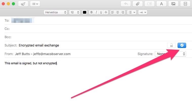 Inactivate digital signatures in mail app mac free