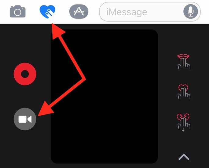 The Heart button in Messages lets you draw on videos you share in chats