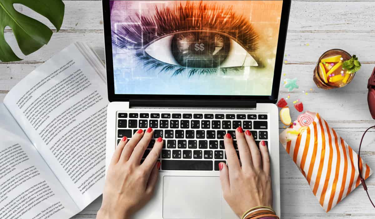 MacBook with a Spying Eye