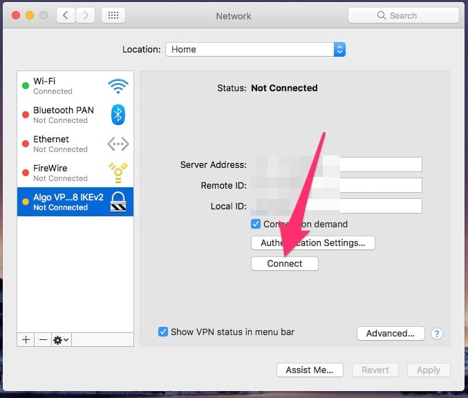 Connecting to an Algo VPN Server