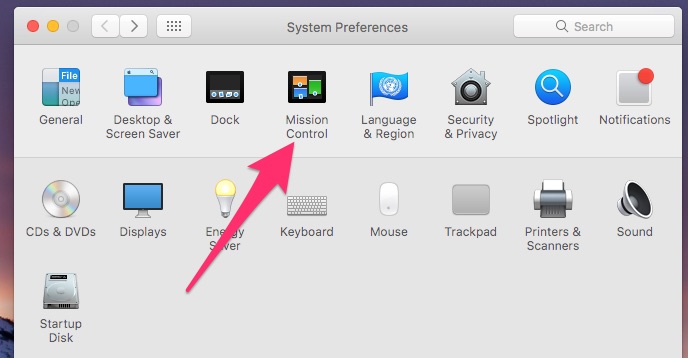Disable the Dashboard in Mission Control preferences
