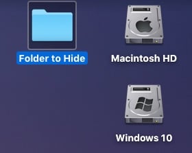 Hide folders using a Terminal command