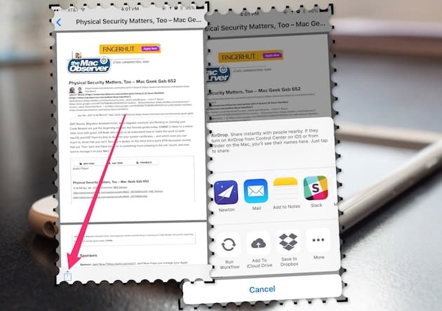 Print to PDF from any app in iOS