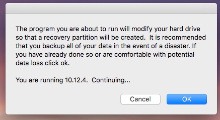 Recovery Partition Creator step 2
