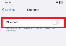 Turn Off iPhone Bluetooth