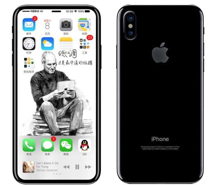 Leaked Home Screen and Back of iPhone X