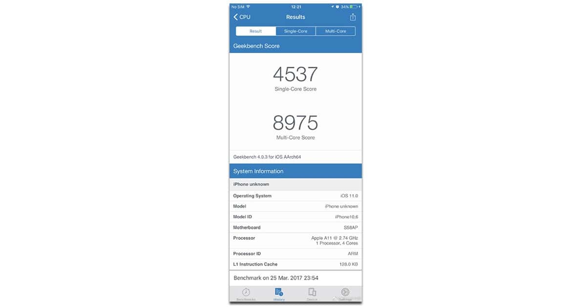 Geekbench test results show iPhone 8 outperforming Samsung Galaxy S8 smartphone