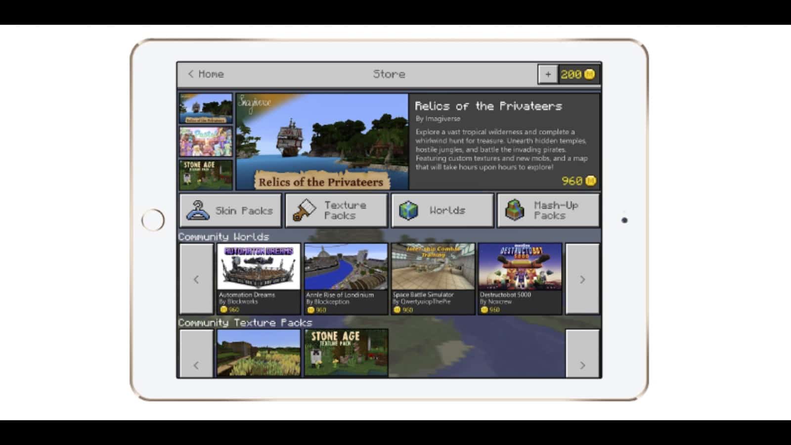 Microsoft Opens Minecraft Marketplace For In-App Purchases