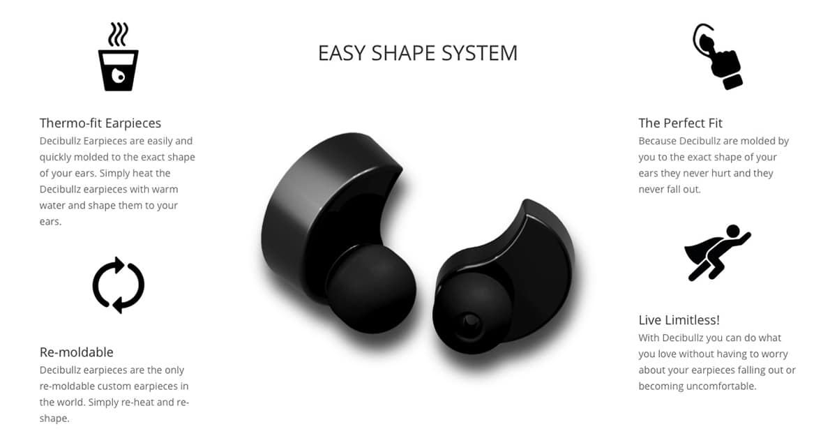 Decibullz Custom Fit Bluetooth Wireless Earphones are great for otherwise hard-to-fit ears.
