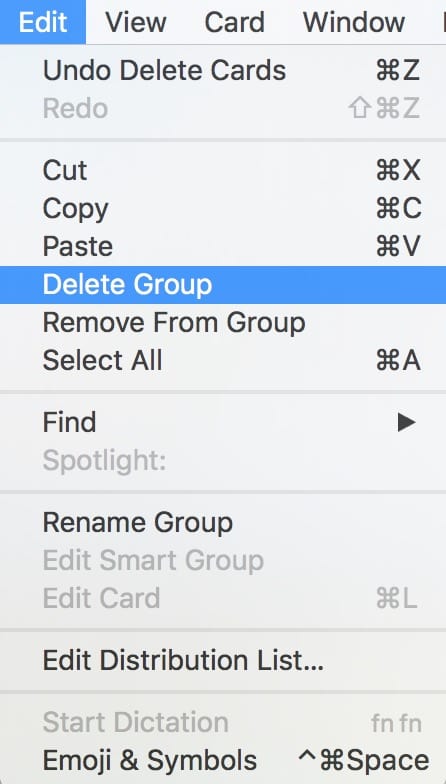 Select the group that held the now archived contacts and choose Edit > Delete Group