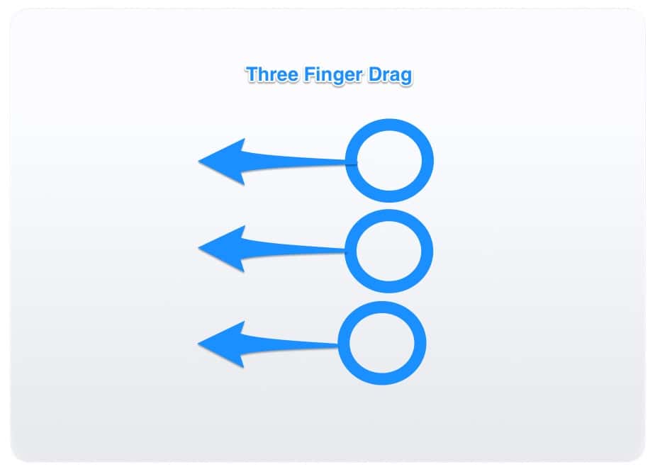 Mac Trackpad Gestures - Three Finger Drag