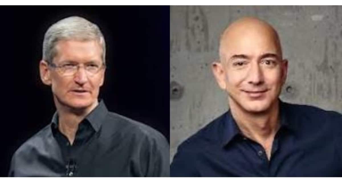 Tim Cook and Jeff Bezos.