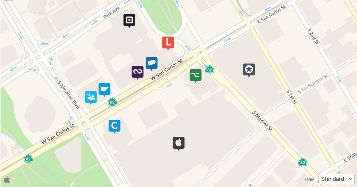 Apple Maps view "Beyond WWDC"