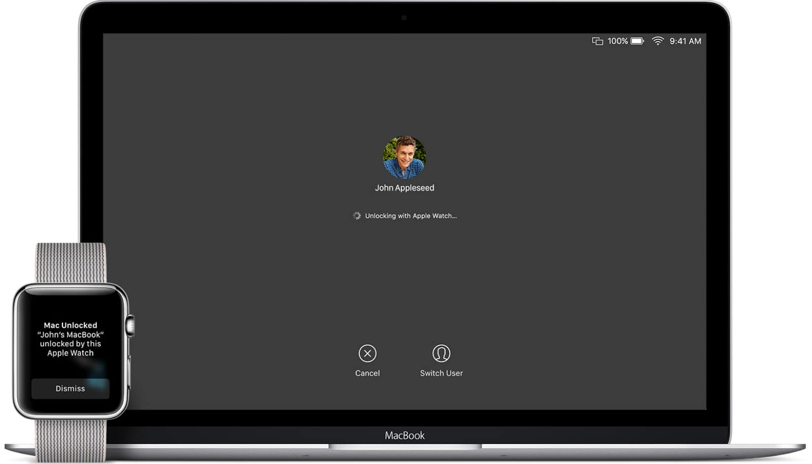 Using Apple Watch auto unlock to unlock a Mac. 