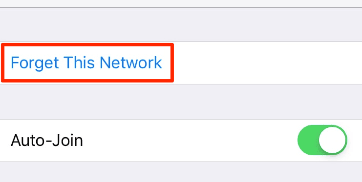 forget this network iphone