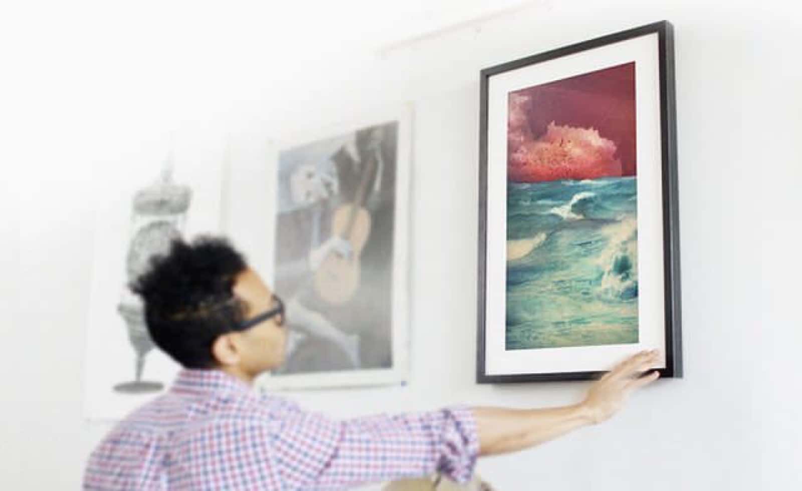 Display digital art and hang Meural on the wall