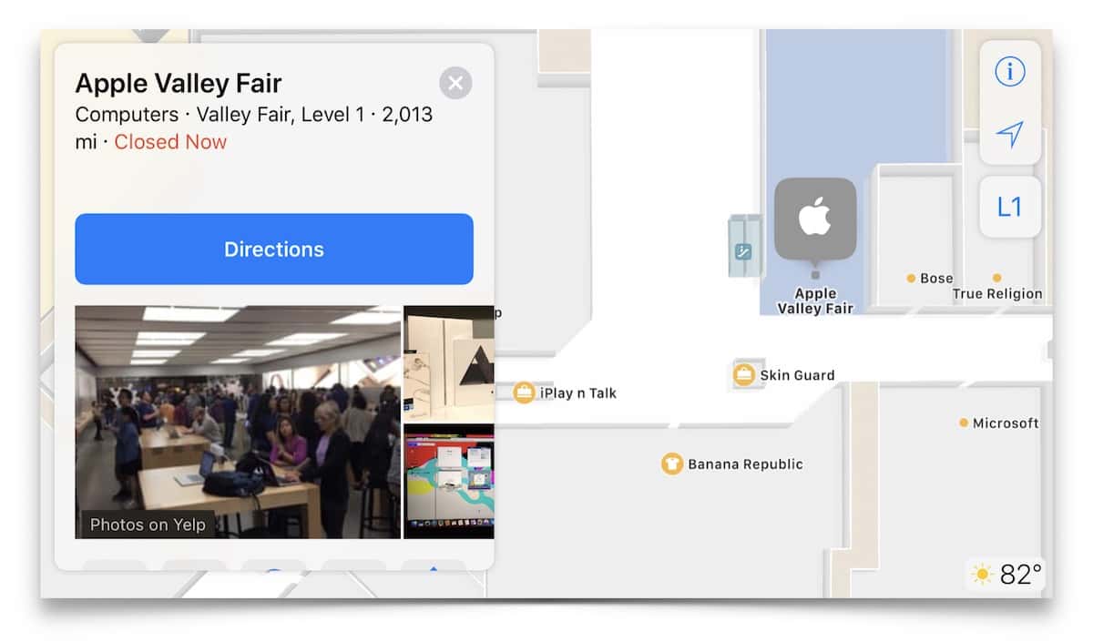 apple indoor maps mall