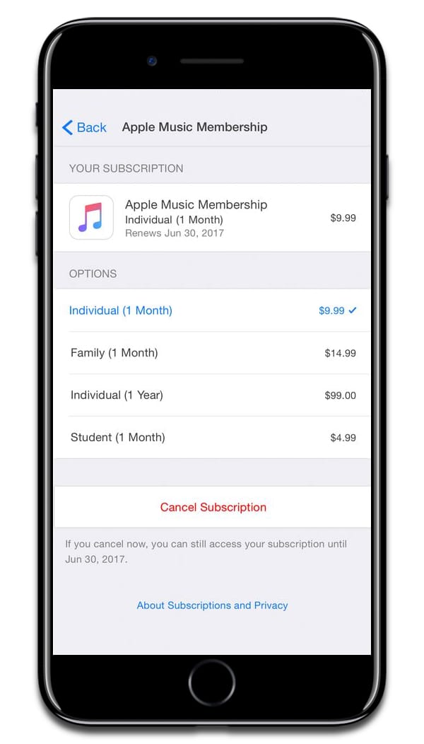 Screenshot the new Apple Music yearly subscription. 