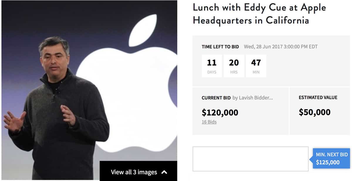 Eddy Cue Charity Buzz Auction