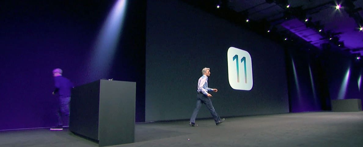 Craig Federighi demoing iOS 11 at WWDC