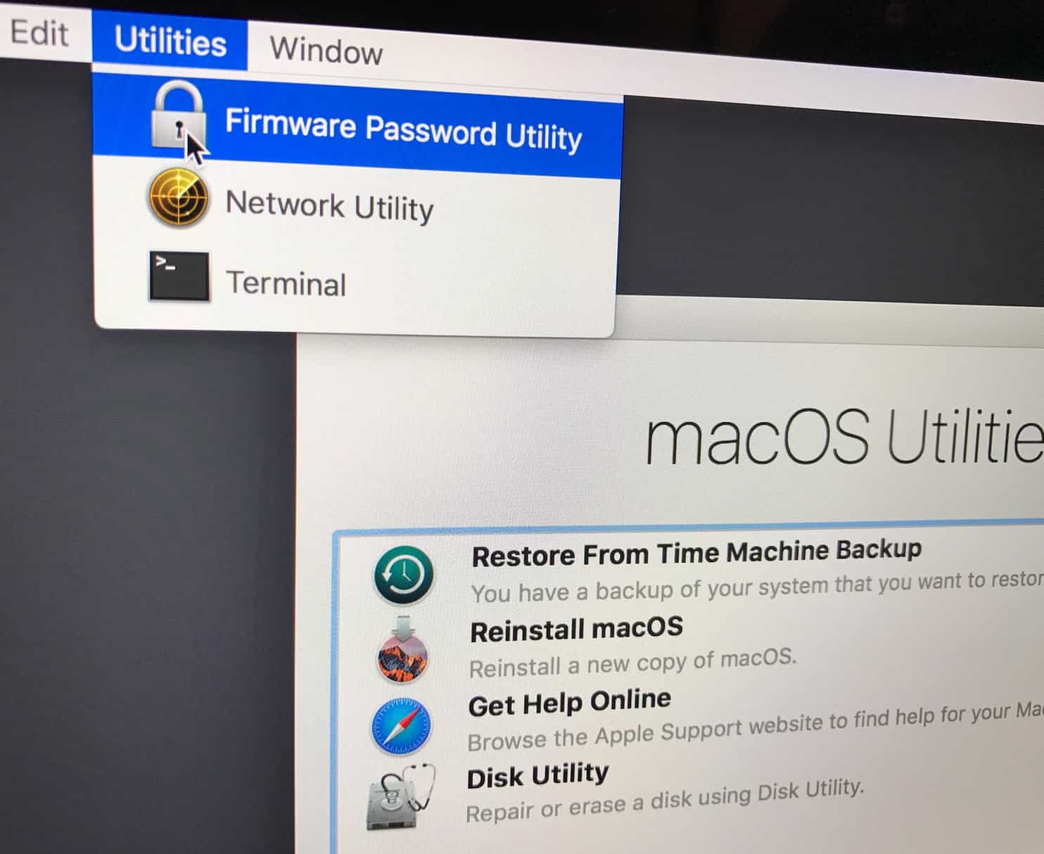 Mac Firmware Password Utility