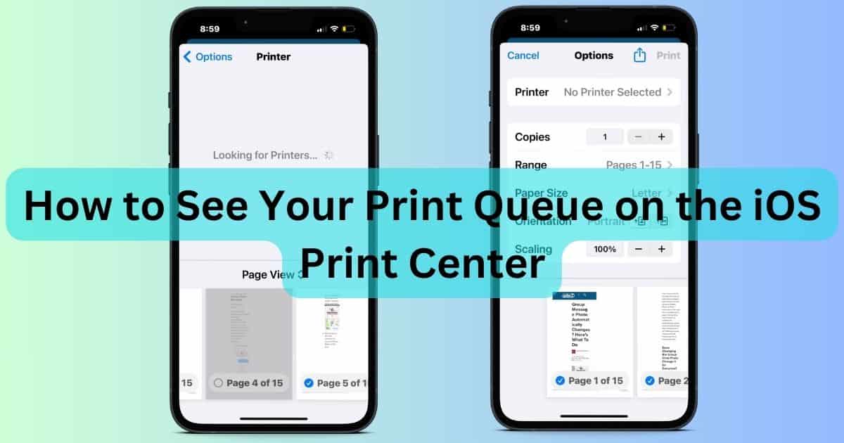 How to See Your Print Queue on the iOS Print Center