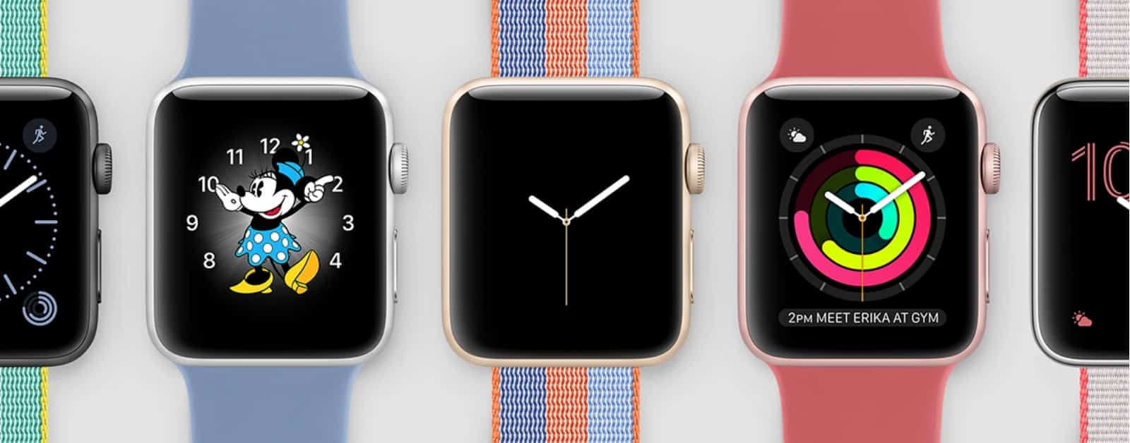 Image of series 0 Apple Watches.