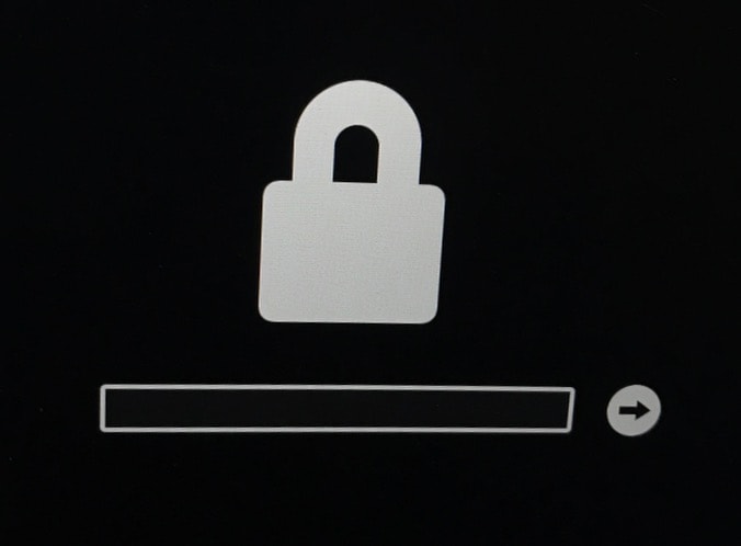 Lock Icon showing you need to enter the firmware password to boot your Mac in Recovery Mode