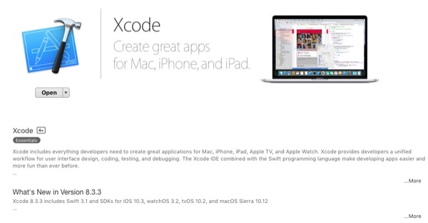 Xcode in Mac App Store