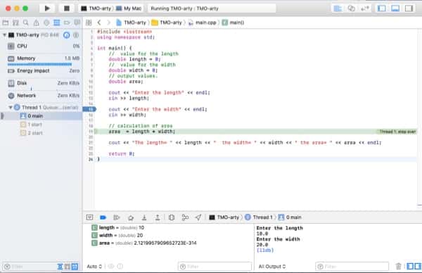 Xcode debug with breakpoint.