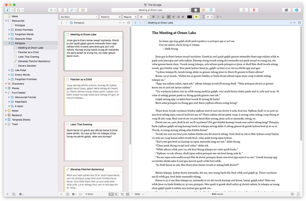 Scrivener 3 for Mac Screenshot