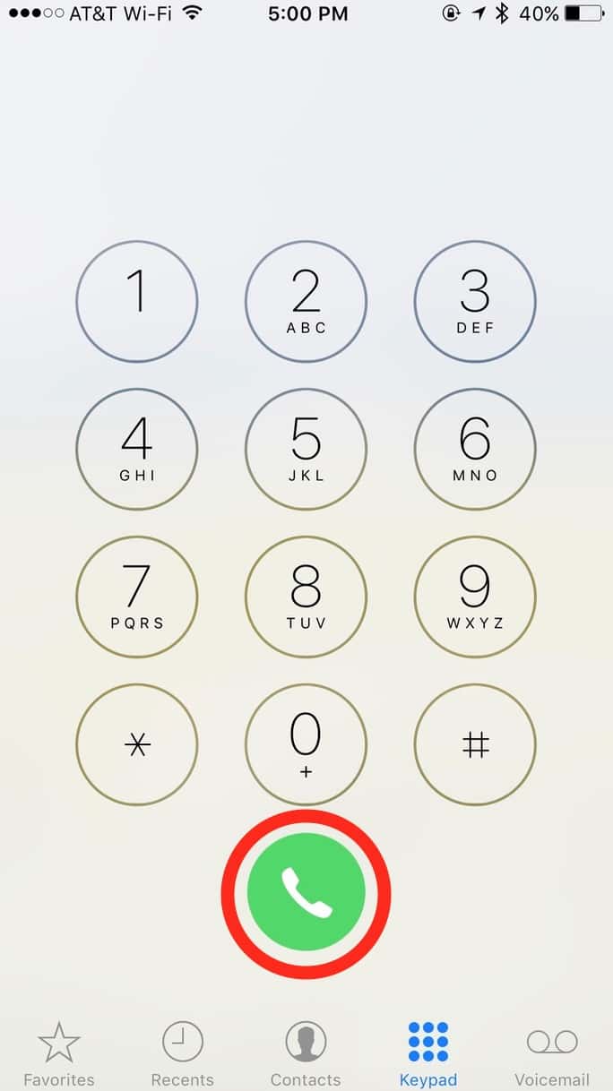 The Green Button on the iPhone keypad lets you recall the last number you dialed