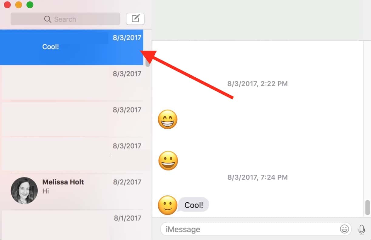 Select a Messages chat group with Command-Option-E to start a new Mail messages with all of the chat participants