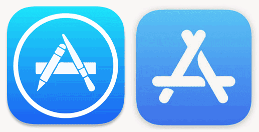 Old and New App Store Icons