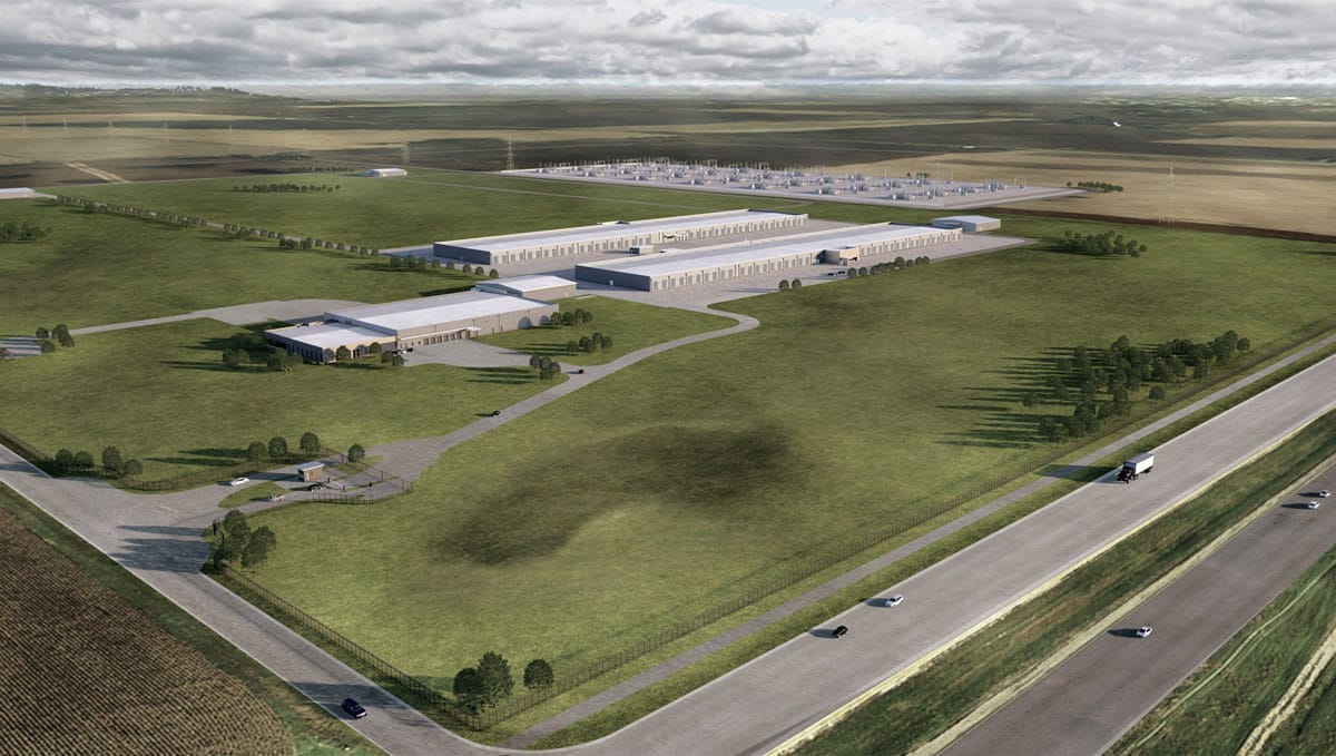 Apple rendering of the planned data center in Waukee, Iowa