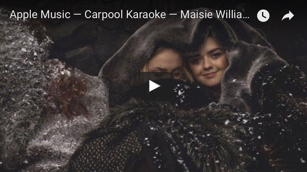 New Apple Music Carpool Karaoke Teasers for Maisie Williams, Sophie Turner, Ariana Grande, Seth McFarlane