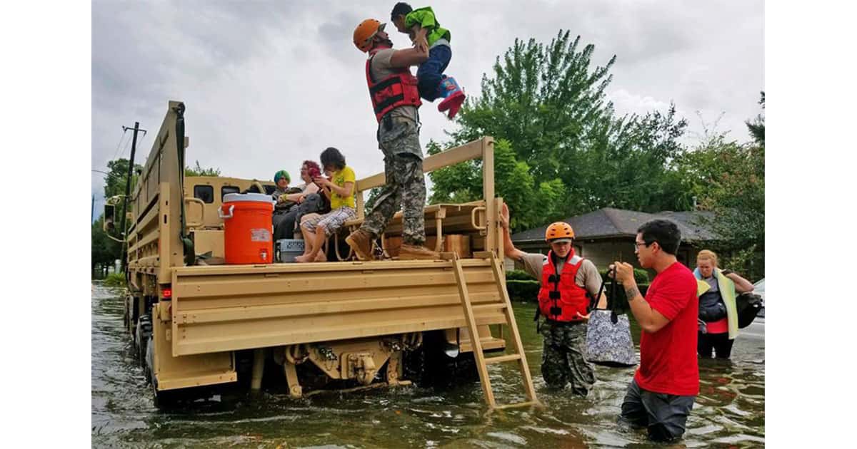 Hurricane Harvey victims rescued by military