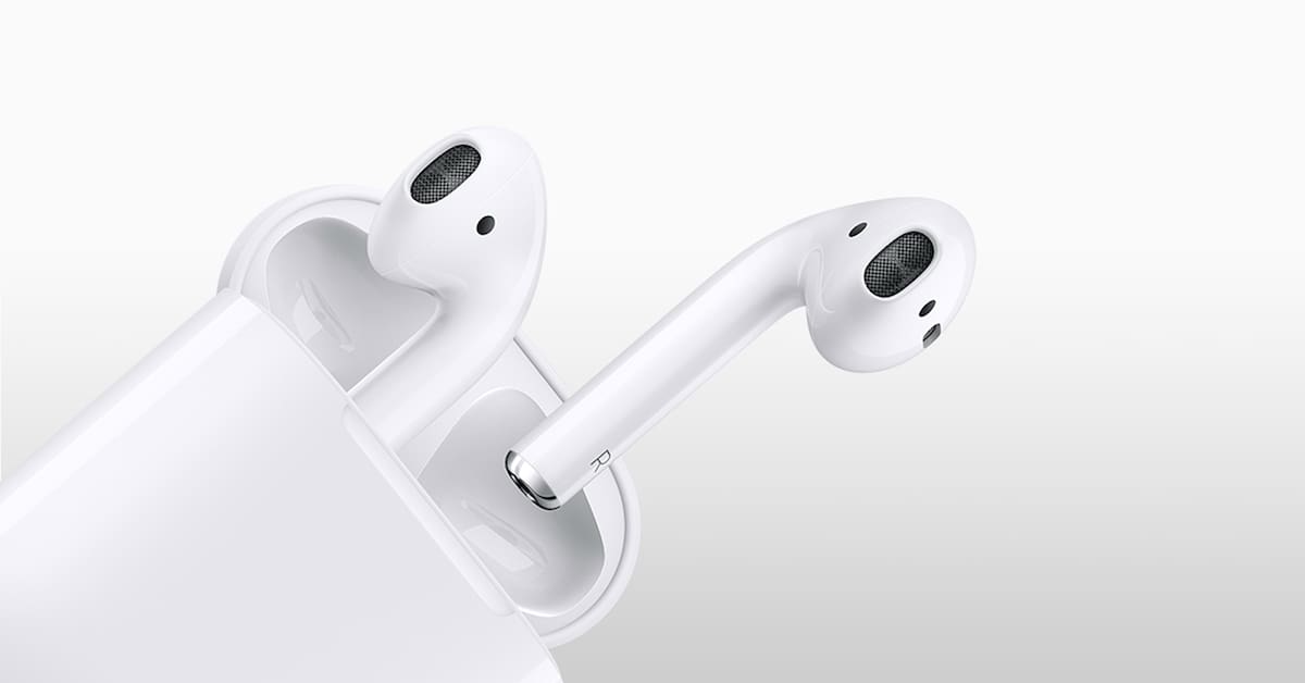 Image of AirPods. Be sure to write down your AirPods serial number.