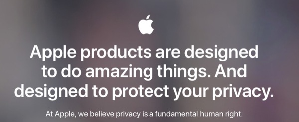 From Apple's privacy page.