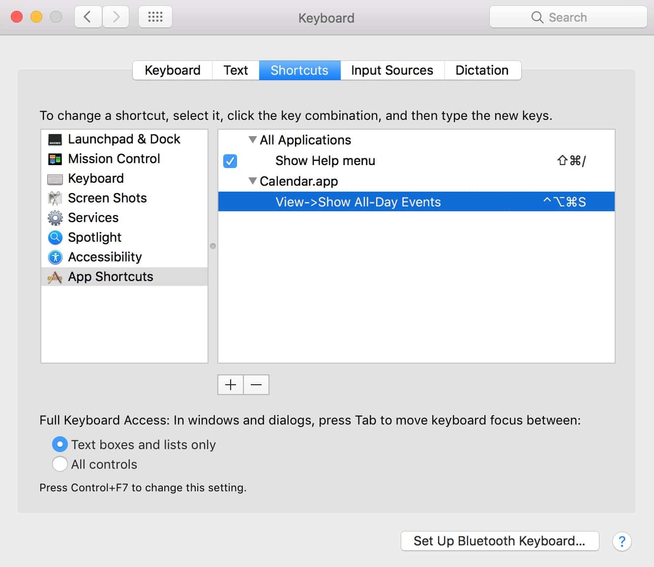 Finished custom keyboard shortcut ready to use