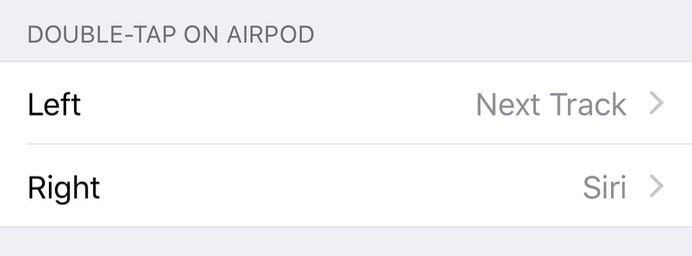 Double-Tap on AirPod Configured