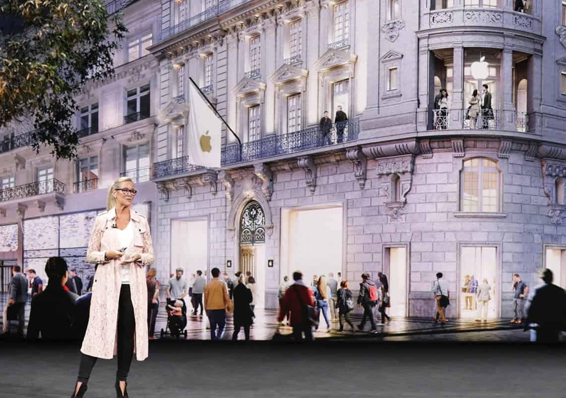 Angela Ahrendts presenting during Apple's 2017 media event