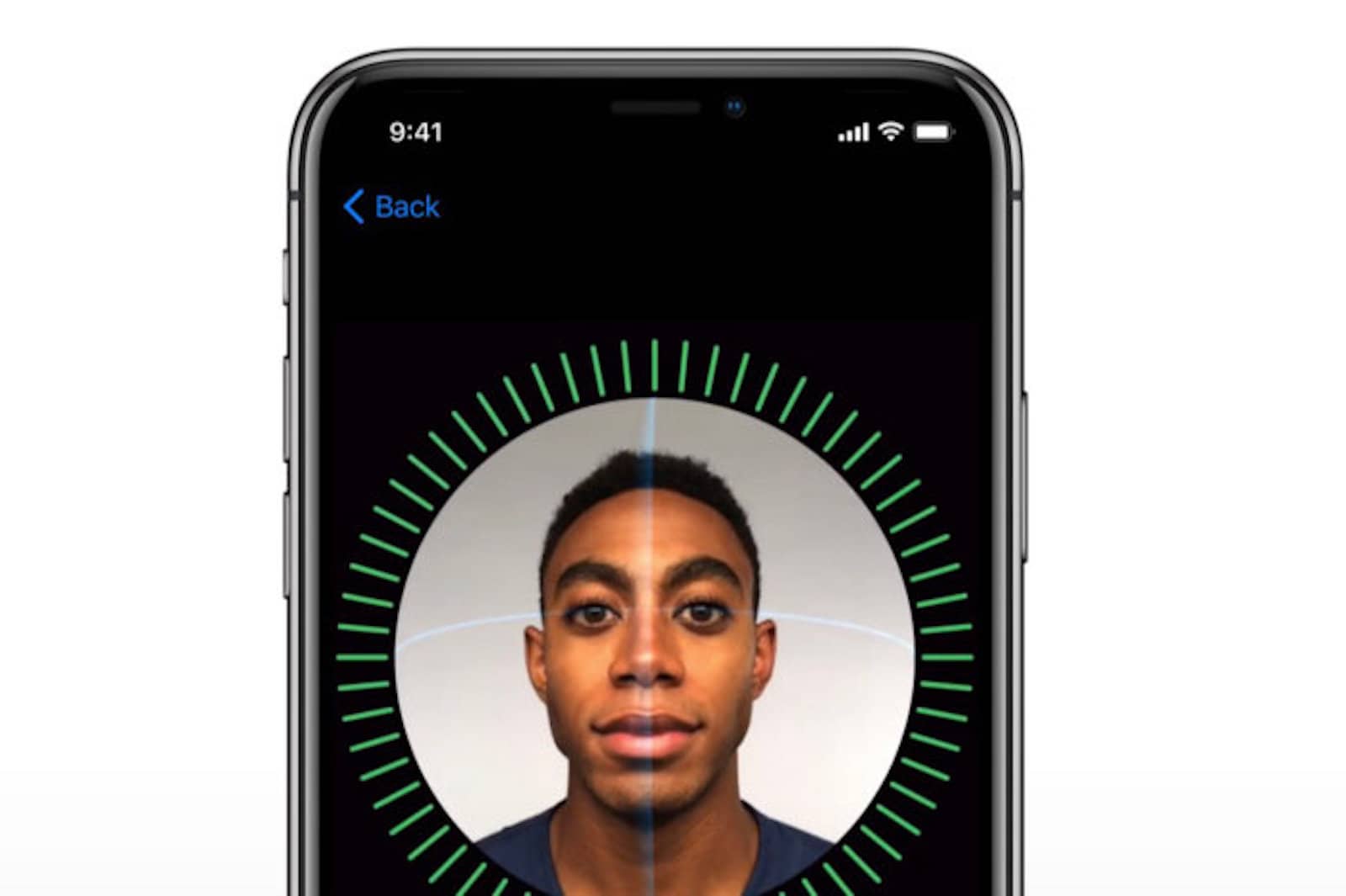 What Face ID security looks like on the iPhone X.