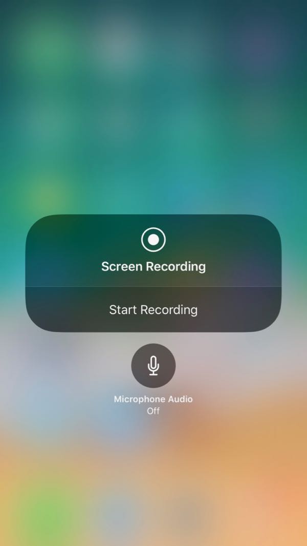 Using iOS 11 Screen Recording - Step 5