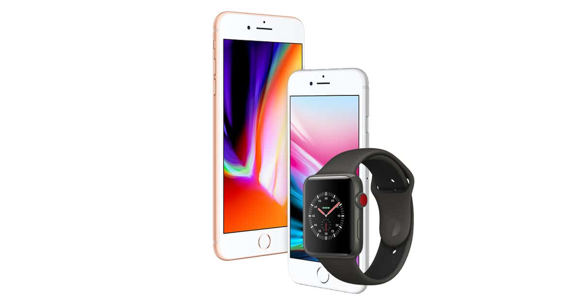 iPhone 8 and Apple Watch Series 3