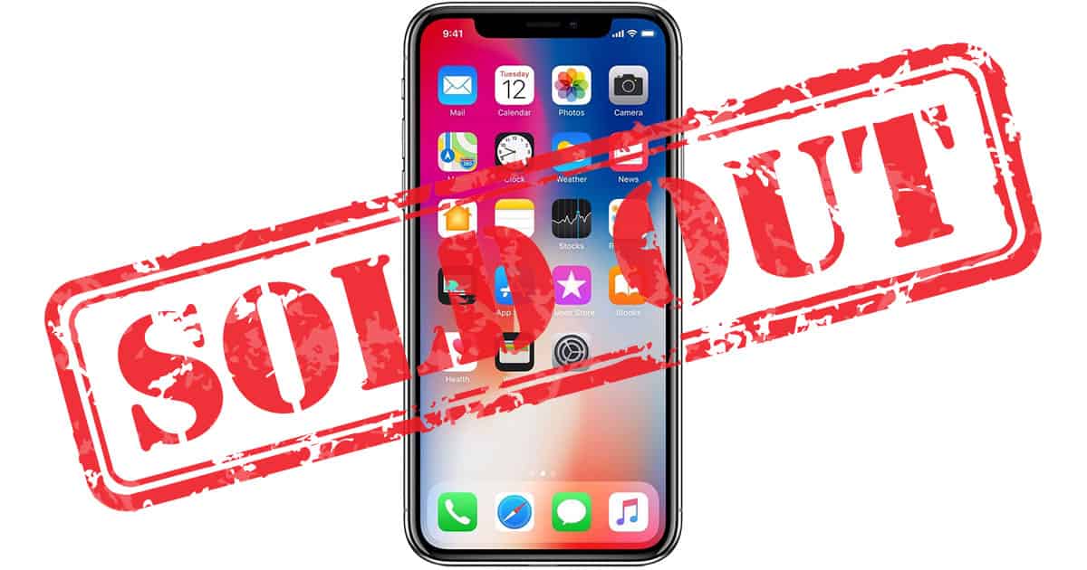 iPhone X sold out